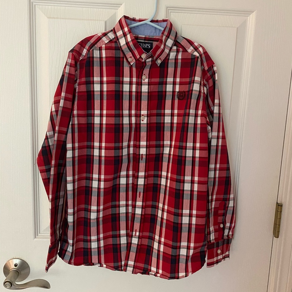 Chaps boys dress shirt size medium